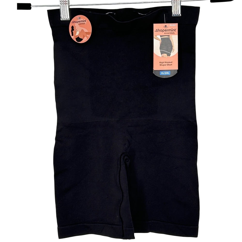 Shapermint Essentials Black High‎ Waisted Shaper Shorts Women's Size XL/2XL NWT